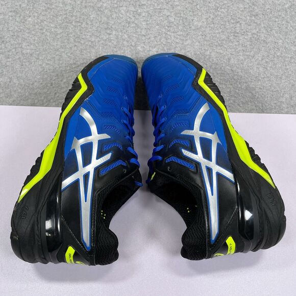 ASICS Gel Resolution 7 Shoes Mens 11.5 Illusion Blue Black Green Sneakers E701Y - Picture 5 of 13